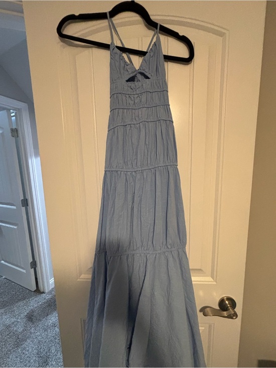Revolve Dresses & Skirts - Light Blue Tiered Maxi Dress with Spaghetti Straps